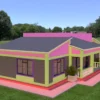 Simple 3 bedroom house plan 2
