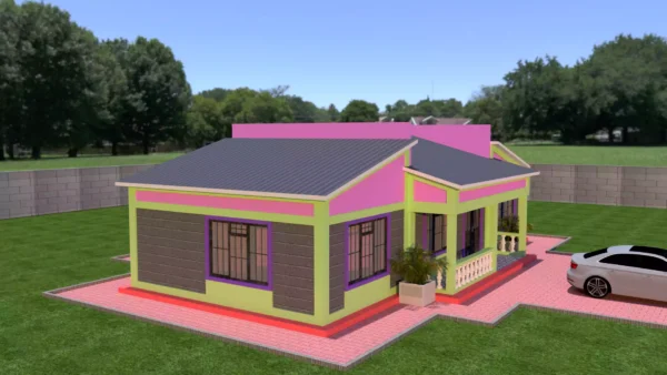 Simple 3 bedroom house plan 2