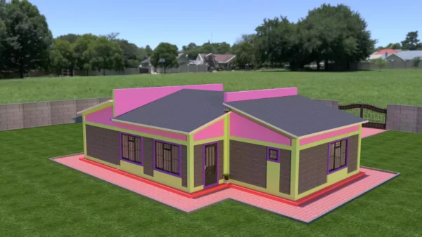 Simple 3 bedroom house plan 2