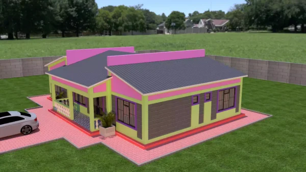 Simple 3 bedroom house plan 2