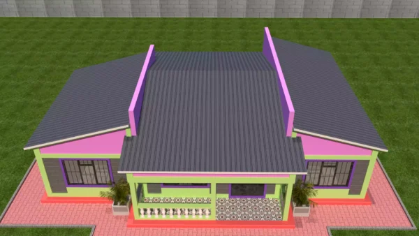 Simple 3 bedroom house plan 2