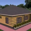 3 bedroom house with a hip roof