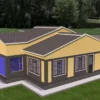 3 bedroom house with a gable roof design
