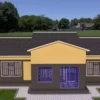 3 bedroom house with a gable roof design