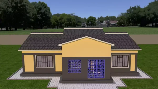 3 bedroom house with a gable roof design