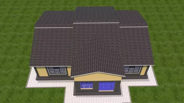 3 bedroom house with a gable roof design