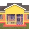 Image of a 3 bedroom house with a gable roof design
