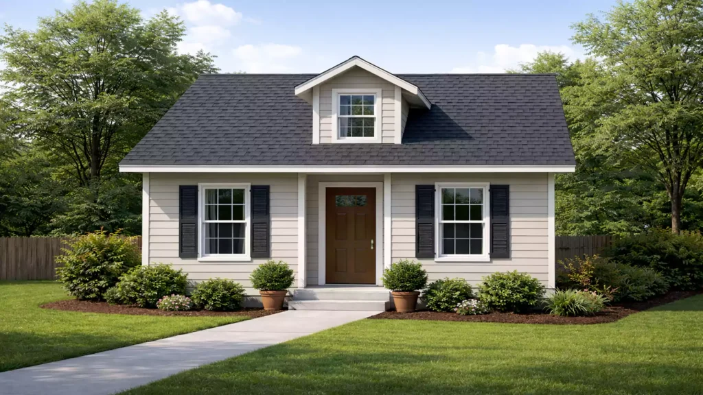 House with a dormer roof
