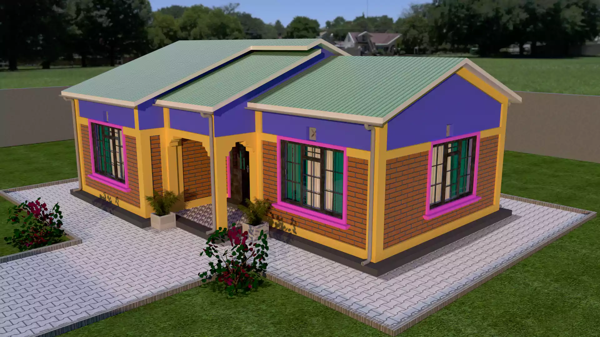 Simple 2 bedroom house architectural plan | nyumbadesigns.com