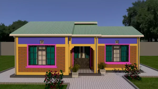 Simple 2 bedroom house plan