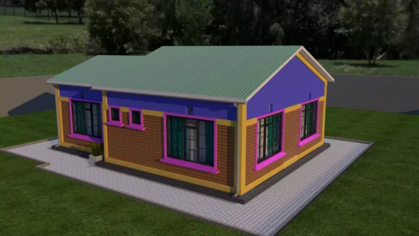 Simple 2 bedroom house plan