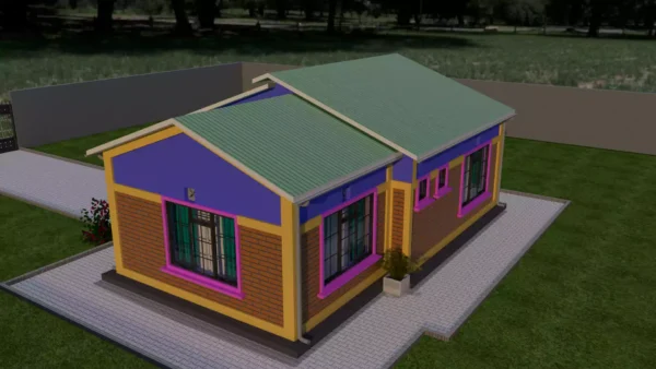 Simple 2 bedroom house plan