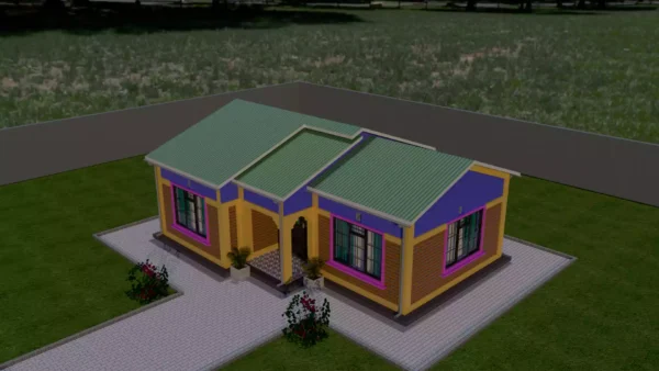 Simple 2 bedroom house plan