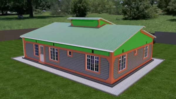 Simple 3 bedroom house plan