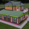 3 bedroom storey house architectural plan