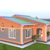 Simple 3 bedroom house with a gable roof building plan