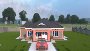 3-bedroom-house-with-a-dutch-gable-roof-in-Kenya-1 3 bedroom house with a dutch gable roof architectural plan