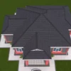 3 bedroom house with a dutch gable roof architectural plan