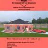 3 bedroom house with a dutch gable roof architectural plan
