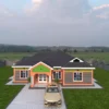 3 bedroom house with a gable roof architectural plan