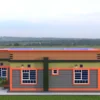 3 bedroom house design with a hidden roof architectural plan